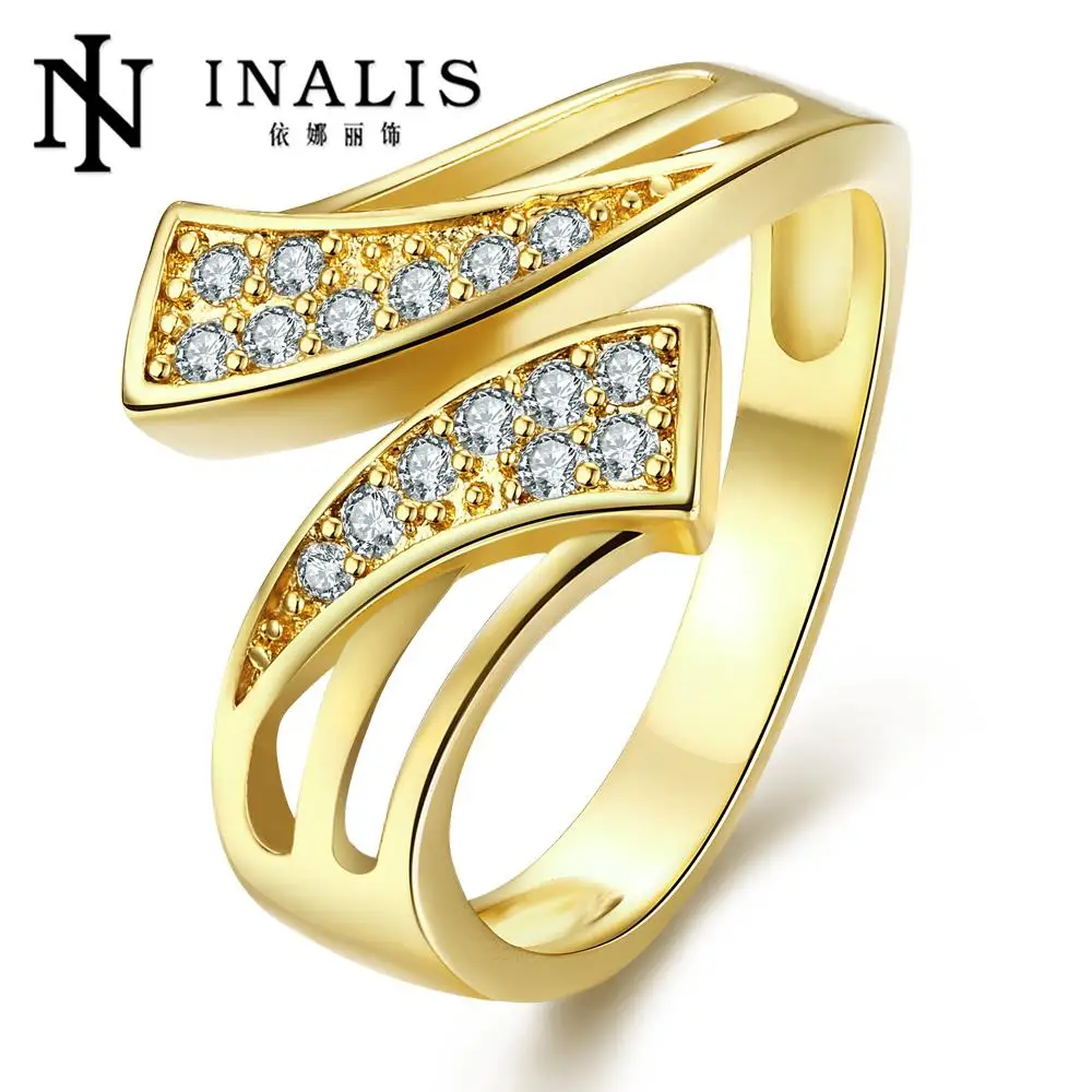 New Arrival 24 Gold Color CZ Cubic Zirconia Wedding Rings Gold Concise Classical Austrian Crystal Women Finger Ring
New Arrival 24 Gold Color CZ Cubic Zirconia Wedding Rings Gold Concise Classical Austrian Crystal Women Finger Ring