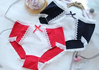 100% Real Photos M L XL Plus Size 3L Kawaii Cute Lolita Ribbon Cotton Lace Briefs Panties Underwear Thong Lingerie WP496
100% Real Photos M L XL Plus Size 3L Kawaii Cute Lolita Ribbon Cotton Lace Briefs Panties Underwear Thong Lingerie WP496