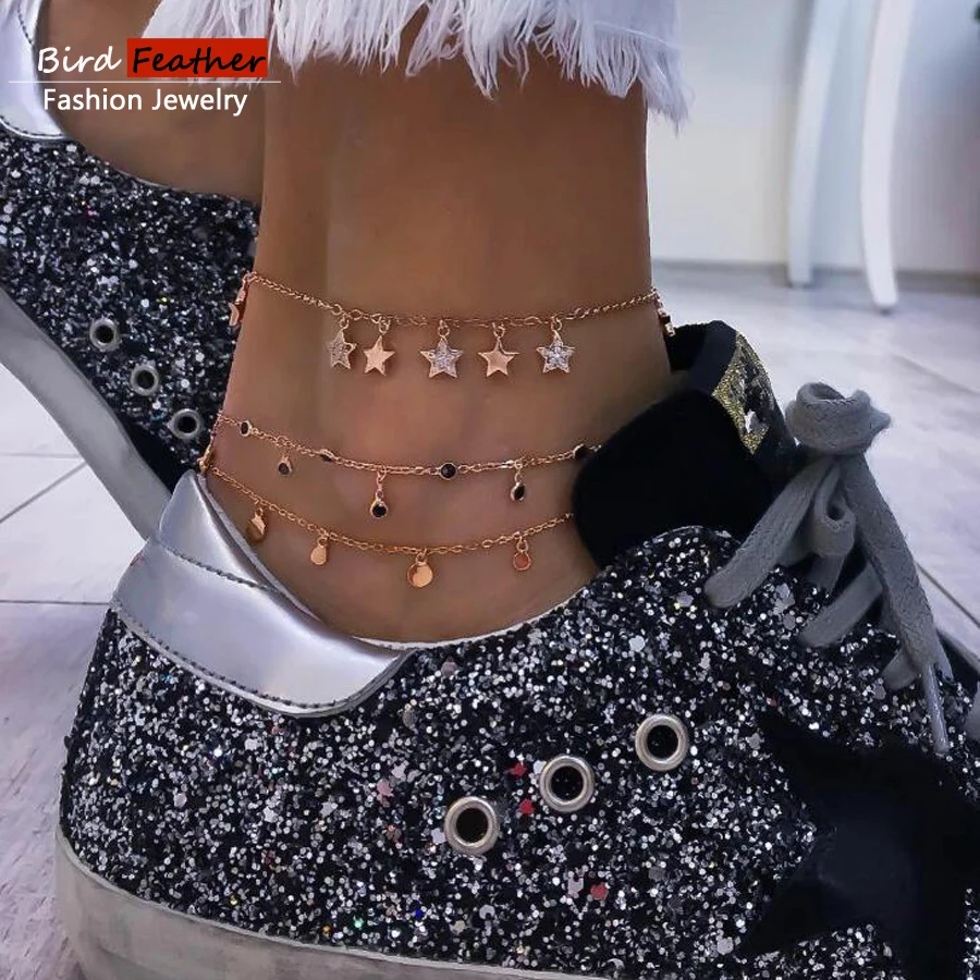 Vintage Antique Gold Color Anklet Women stars sequins Beads Geometric Bracelet Charm Bohemian Ankle Bracelet Boho Foot Jewelry
Vintage Antique Gold Color Anklet Women stars sequins Beads Geometric Bracelet Charm Bohemian Ankle Bracelet Boho Foot Jewelry