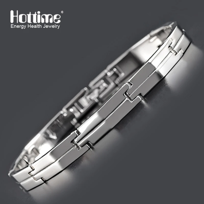 Hottime Новая мода нержавеющая сталь браслет великолепный серебряные браслеты