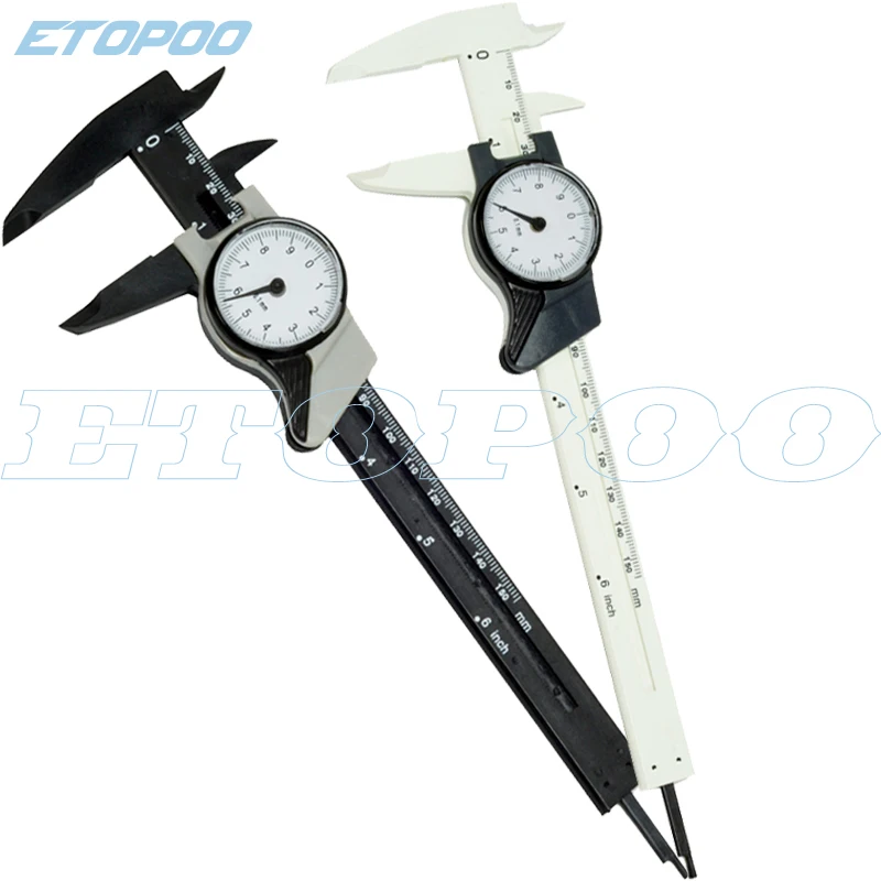 150mm 6inch dial caliper 0-150MM Pure plastic vernier caliper with dial plastic caliper gauge Vernier Calipers
150mm 6inch dial caliper 0-150MM Pure plastic vernier caliper with dial plastic caliper gauge Vernier Calipers