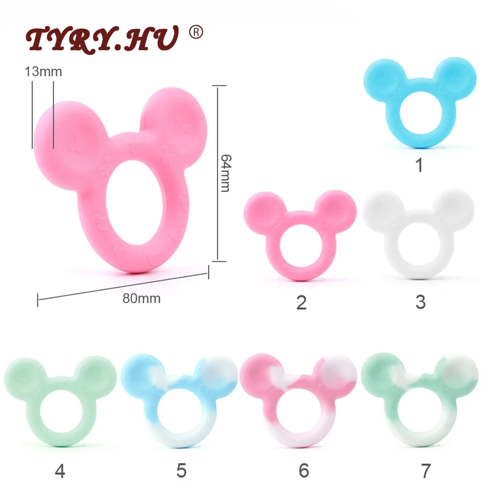 TYRY.HU Mickey Baby Teether Silicone Rodents For DIY Teething Teether Toy Food Grade Silicone Beads Nursing Accessories and gift
TYRY.HU Mickey Baby Teether Silicone Rodents For DIY Teething Teether Toy Food Grade Silicone Beads Nursing Accessories and gift