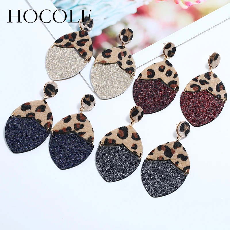 HOCOLE Vintage Patchwork Leopard Rhinestone Drop Earrings Leaf Pattern Leather Long Dangle Earrings For Women Xmas Jewelry Gift
HOCOLE Vintage Patchwork Leopard Rhinestone Drop Earrings Leaf Pattern Leather Long Dangle Earrings For Women Xmas Jewelry Gift