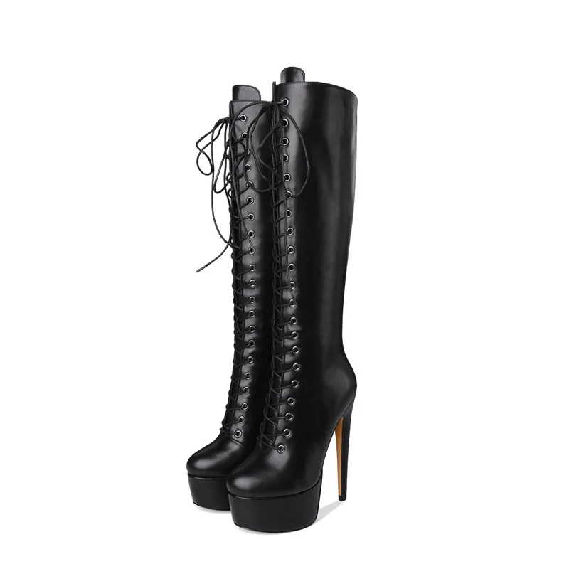 GOOLORON , women's boots with 16cm heel, instep lace-up boots, women's sexy knee-high boots, size
GOOLORON , women's boots with 16cm heel, instep lace-up boots, women's sexy knee-high boots, size