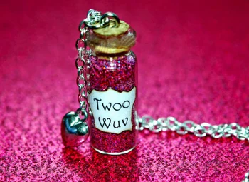 12pcs/lot The Princess Bride, TWOO WUV Necklace Heart Charm, Princess Buttercup Impressive Clergyman Bottle Necklace
12pcs/lot The Princess Bride, TWOO WUV Necklace Heart Charm, Princess Buttercup Impressive Clergyman Bottle Necklace