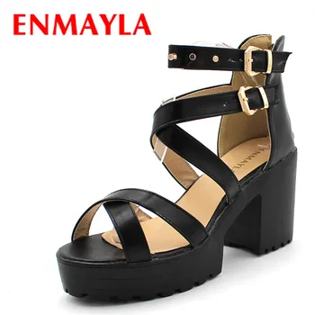 ENMAYLA Big Size 34-43 Women Gladiator Sandals Square High Heels Rivets Summer Shoes Open Toe Thick Platform Sandals Women Shoes
ENMAYLA Big Size 34-43 Women Gladiator Sandals Square High Heels Rivets Summer Shoes Open Toe Thick Platform Sandals Women Shoes