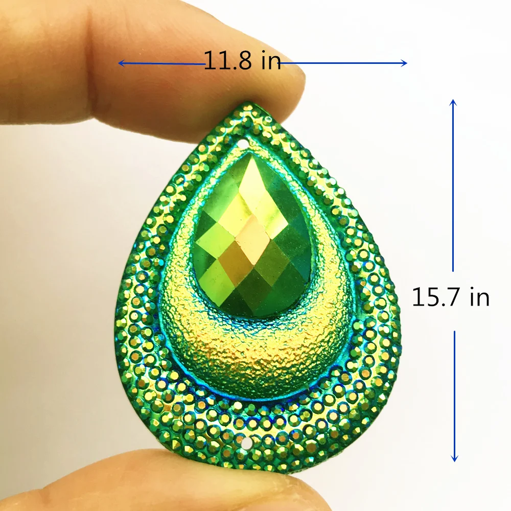 RESIN 30x40mm Sparkly Drop Green AB Sew on Accessories Rhinestones Flatback Sewing for Sew on Costumes Wedding Dress Decoration
RESIN 30x40mm Sparkly Drop Green AB Sew on Accessories Rhinestones Flatback Sewing for Sew on Costumes Wedding Dress Decoration