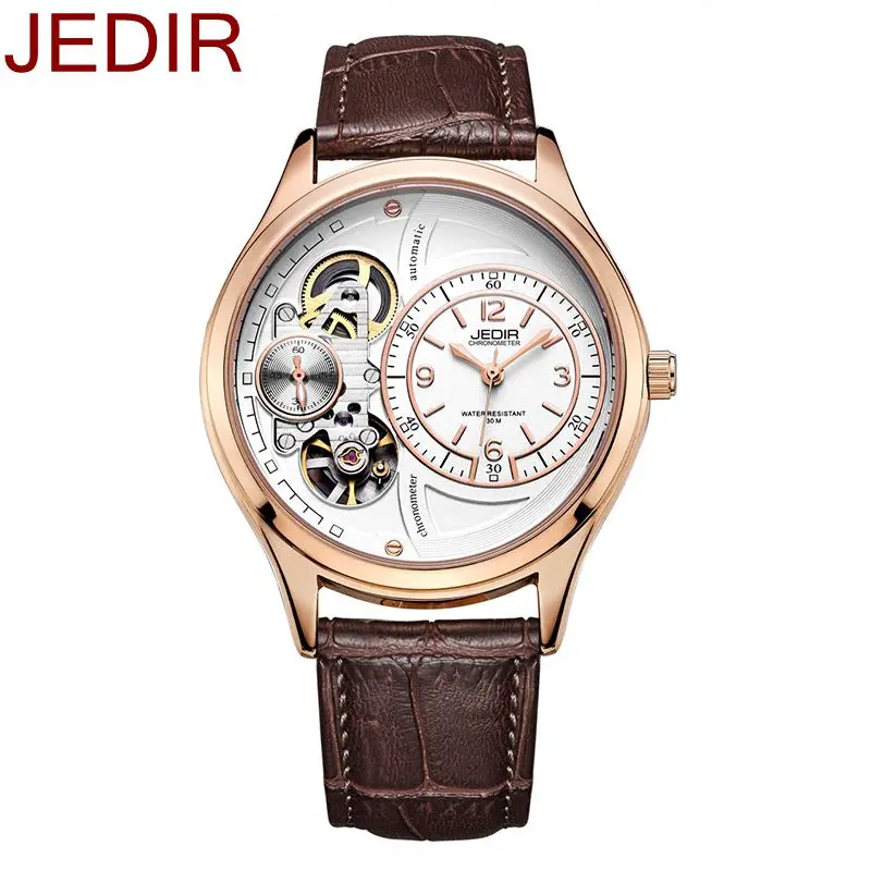 Jedir mechanical watch men Chronograph Sport Watches Skeleton Dial with Date Counters Business Rose Gold Unique Watches Jedir mechanical watch men Chronograph Sport Watches Skeleton Dial with Date Counters Business Rose Gold Unique Watches<br><br>Aliexpress