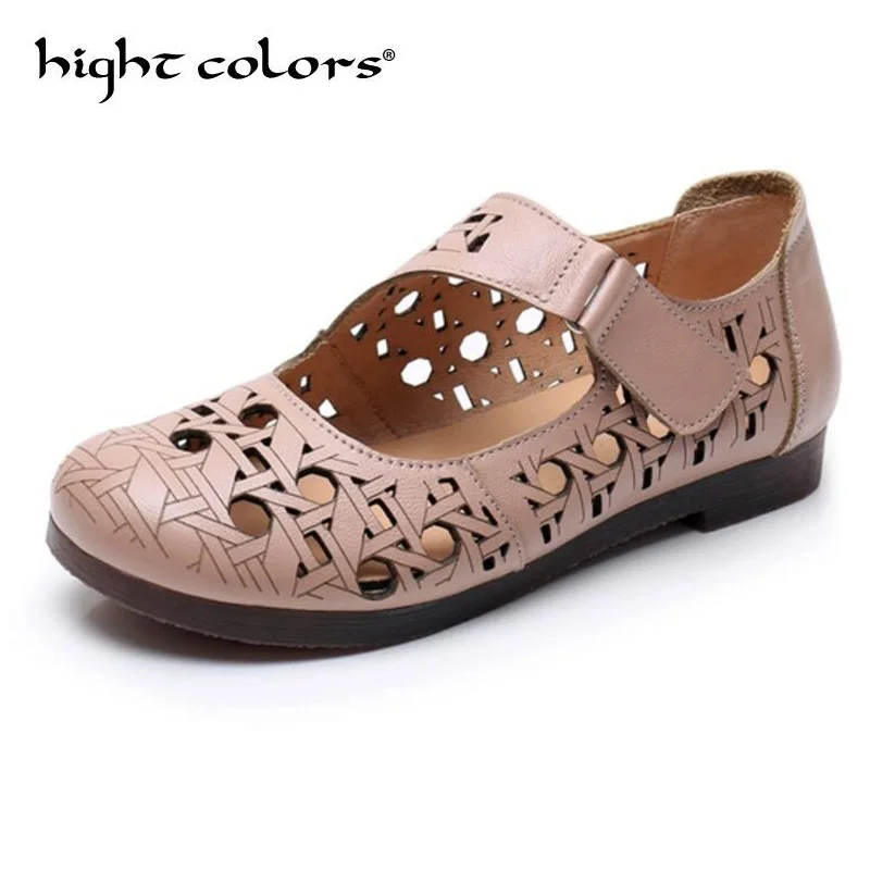 Comfortable Loafers Retro Hollow Out Genuine Leather Shoes Women Solid Sandals Summer Flat Shoes For Woman Moccasins Size 35-40
Comfortable Loafers Retro Hollow Out Genuine Leather Shoes Women Solid Sandals Summer Flat Shoes For Woman Moccasins Size 35-40