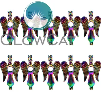 GLOWCAT 10x C51 Rainbow Color Angel Wings Beads Cage Jewelry Making Essential Oil Diffuser Aroma Pearl Cage Locket Pendant
GLOWCAT 10x C51 Rainbow Color Angel Wings Beads Cage Jewelry Making Essential Oil Diffuser Aroma Pearl Cage Locket Pendant