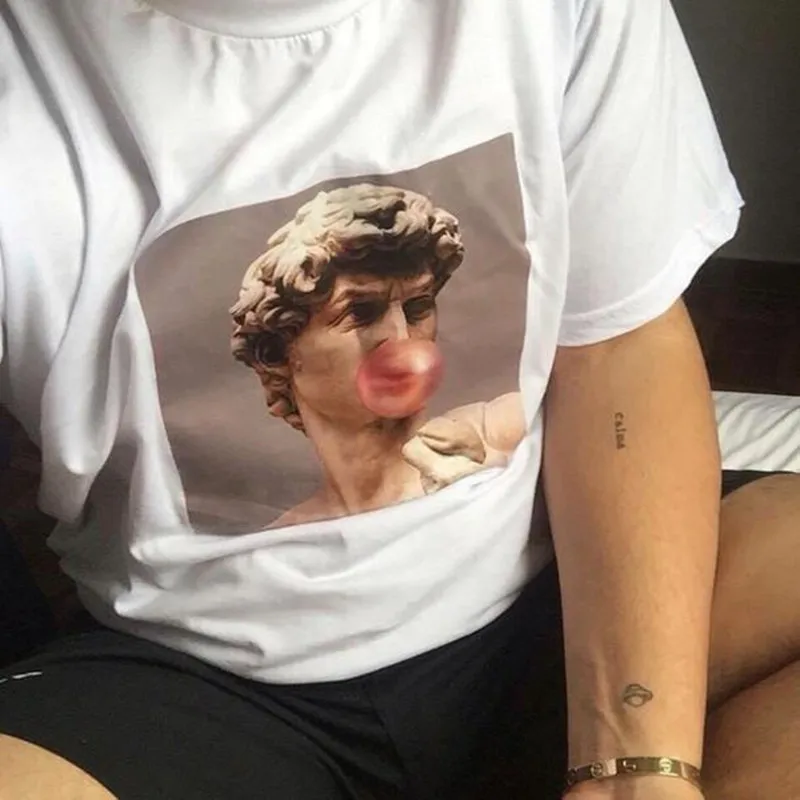David Digital print T Shirt Short Sleeve Women Vintage Cotton Tshirt Tumblr Oversized T-Shirt Loose Female Top Tees good quality
David Digital print T Shirt Short Sleeve Women Vintage Cotton Tshirt Tumblr Oversized T-Shirt Loose Female Top Tees good quality