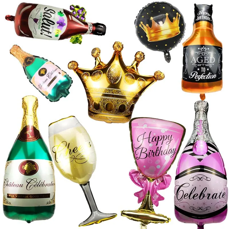 30th Birthday Party Decoration Adult Golden Crown Champagne Glasses Whiskey Bottle Foil Balloon High School Ball Party Ballons
30th Birthday Party Decoration Adult Golden Crown Champagne Glasses Whiskey Bottle Foil Balloon High School Ball Party Ballons