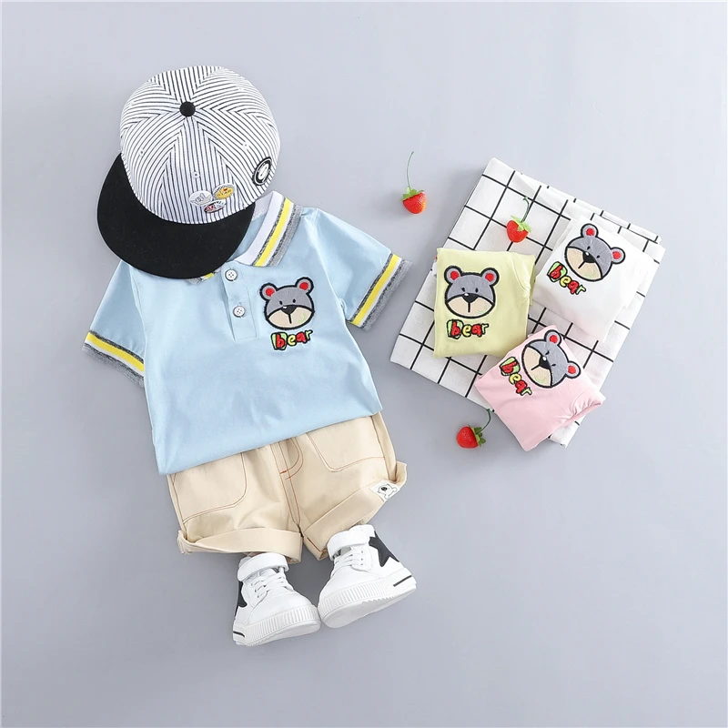 2019 Summer Baby Boys Girls Clothing Sets Kids Children Clothes Suits Lapel Bear T Shirt Shorts Infant Toddler Casual Suit
2019 Summer Baby Boys Girls Clothing Sets Kids Children Clothes Suits Lapel Bear T Shirt Shorts Infant Toddler Casual Suit