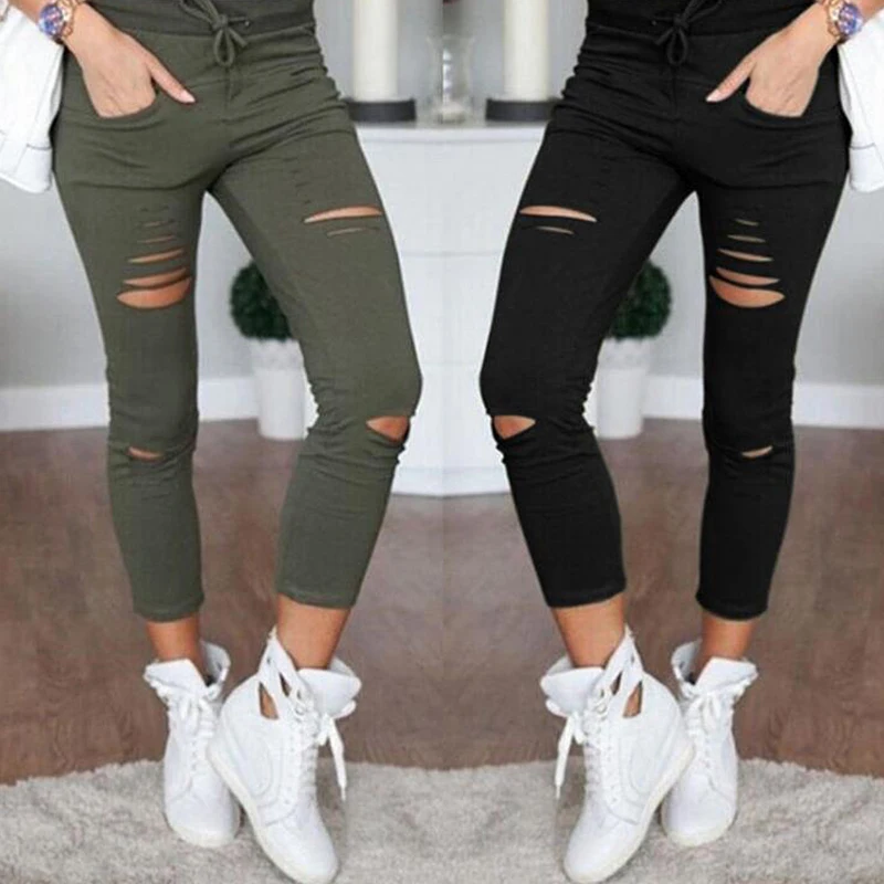 2017 Women Pants Fashion New Style Sexy Solid High Hole Pants Skinny Full Length Sexy Pantalon Femme Plus Size S-4XL
2017 Women Pants Fashion New Style Sexy Solid High Hole Pants Skinny Full Length Sexy Pantalon Femme Plus Size S-4XL