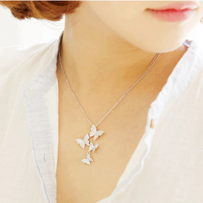 New Arrival Multiple Zircon Butterfly Necklaces & Pendants for Women Jewelry CZ Wedding Chokers Necklace G
New Arrival Multiple Zircon Butterfly Necklaces & Pendants for Women Jewelry CZ Wedding Chokers Necklace G