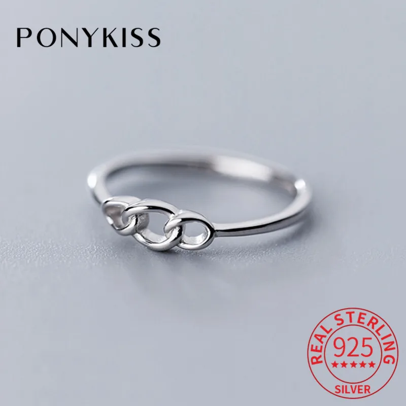 PONYKISS Trendy 100% 925 Sterling Silver Round Geometric Adjustable Opening Ring For Women Party Fashion Accessory Chic Gift
PONYKISS Trendy 100% 925 Sterling Silver Round Geometric Adjustable Opening Ring For Women Party Fashion Accessory Chic Gift