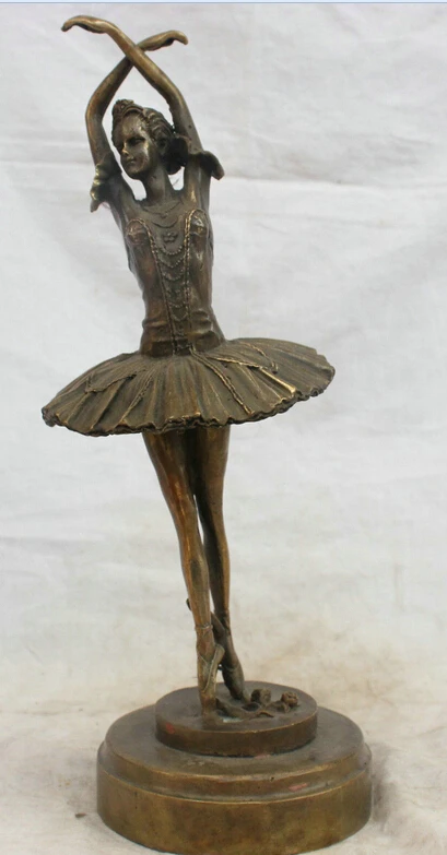 66@g++Chinese China Folk Culture Handmade Old Bronze Brass Statue Ballerina Sculpture
66@g++Chinese China Folk Culture Handmade Old Bronze Brass Statue Ballerina Sculpture
