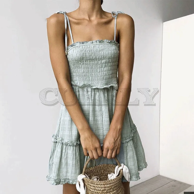 Cuerly 2019 summer boho beach ruffle sundress women cute streetwear mini dress casual bow dress L5
Cuerly 2019 summer boho beach ruffle sundress women cute streetwear mini dress casual bow dress L5