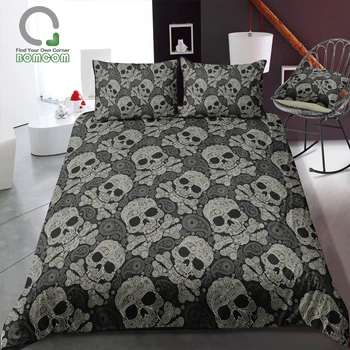 BOMCOM 3D Digital Printing Duvet Cover Set Paisley Doodle Floral Skull King Queen Sugar Skull Bedding Set 100% Microfiber
BOMCOM 3D Digital Printing Duvet Cover Set Paisley Doodle Floral Skull King Queen Sugar Skull Bedding Set 100% Microfiber
