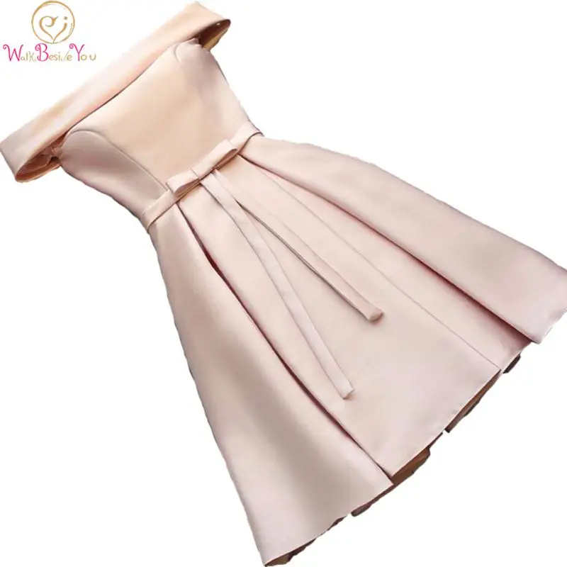 Real Picture Champagne Bridesmaid Dresses Pink Blue Short Satin Knee Length Party Prom Dresses robe de mariage Cheap Custom Made
Real Picture Champagne Bridesmaid Dresses Pink Blue Short Satin Knee Length Party Prom Dresses robe de mariage Cheap Custom Made