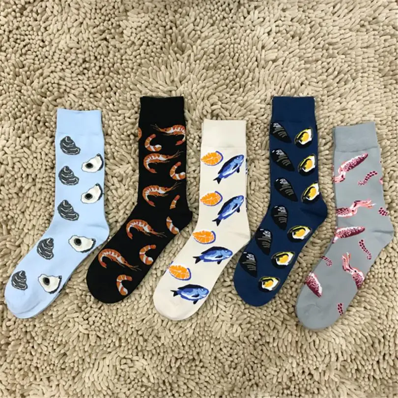 100% Brand New Fashion Mens Cotton Youthful Style Patterns Seafood Print Socks Warm Colorful Casual Socks Moistureproof Sokkens
100% Brand New Fashion Mens Cotton Youthful Style Patterns Seafood Print Socks Warm Colorful Casual Socks Moistureproof Sokkens
