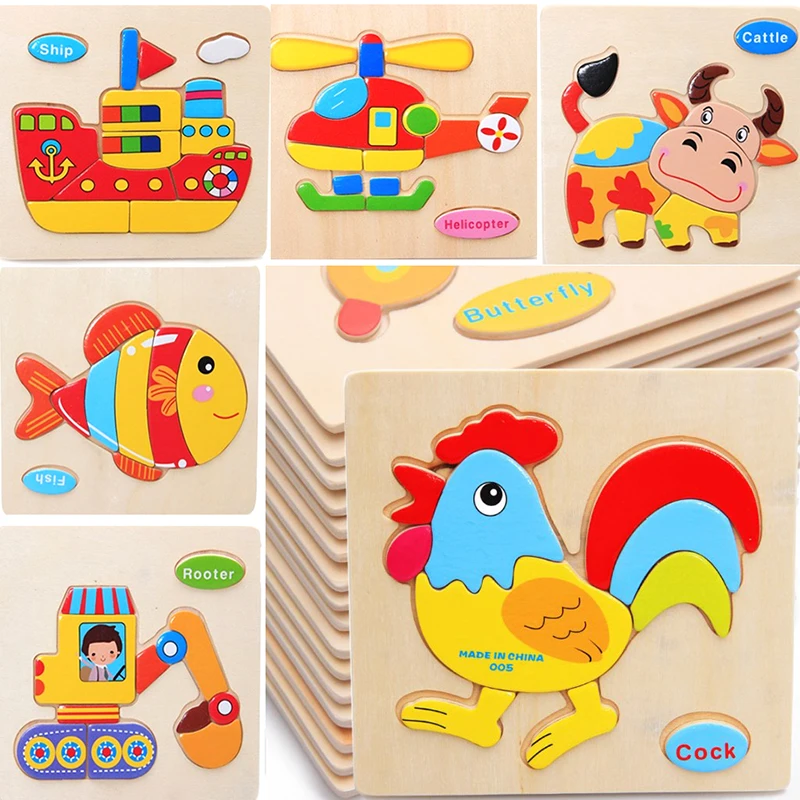 14 Animals Wooden Puzzle Educational Toys 3D Puzzles Baby Toy Child Early Education Tool 1-3 Years' Toy Cartoon Animal Puzzles
14 Animals Wooden Puzzle Educational Toys 3D Puzzles Baby Toy Child Early Education Tool 1-3 Years' Toy Cartoon Animal Puzzles