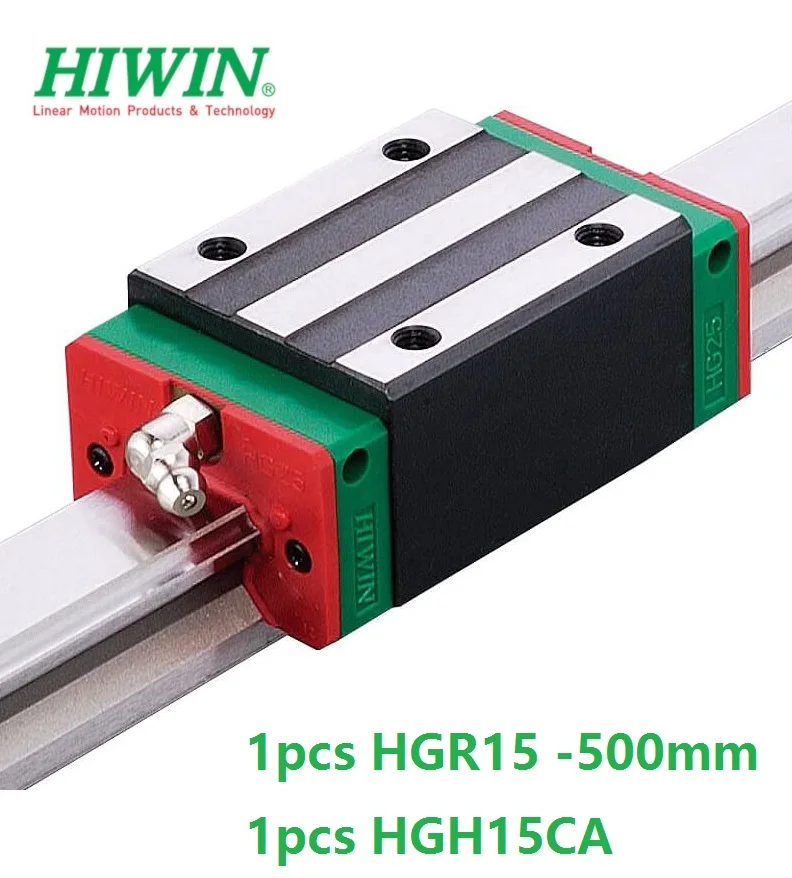 1pcs 100% original Hiwin linear rail linear guide HGR15 -L 500mm + 1pcs HGH15CA linear narrow block cnc router