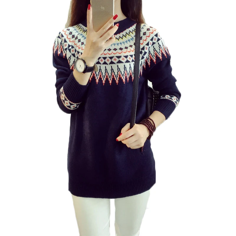 Women Fashion Autumn Winter O Neck Long Sleeve Loose Print Pullovers Sweater Ladies Crochet Knit Sweaters Outfit Tops
Women Fashion Autumn Winter O Neck Long Sleeve Loose Print Pullovers Sweater Ladies Crochet Knit Sweaters Outfit Tops