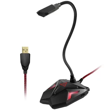 SOONHUA USB Plug Computer Microphone Desktop Condenser Mute Button LED indicator Gaming Recording For Windows XP 7 8 10 Max OS
SOONHUA USB Plug Computer Microphone Desktop Condenser Mute Button LED indicator Gaming Recording For Windows XP 7 8 10 Max OS