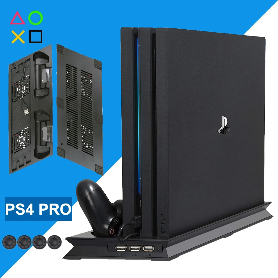 PS4 PRO Console Stand+Dual Controller Charger Charging Dock+Cooler Cooling Fan for Play Station 4 PS 4 Pro Games Accessories
PS4 PRO Console Stand+Dual Controller Charger Charging Dock+Cooler Cooling Fan for Play Station 4 PS 4 Pro Games Accessories