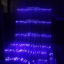 3X3M 320 LED cascade de neige rideau glaçon LED chaîne lumière météore douche effet de pluie chaîne lumière noël mariage lumière(China)