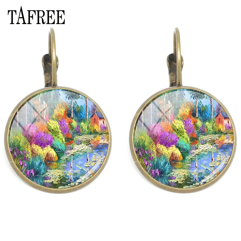 TAFREE Nature Painting Earrings 3D Abstract Picture Clip On Earrings Glass Dome ear cuff Badge for women Jewelry PT01
TAFREE Nature Painting Earrings 3D Abstract Picture Clip On Earrings Glass Dome ear cuff Badge for women Jewelry PT01