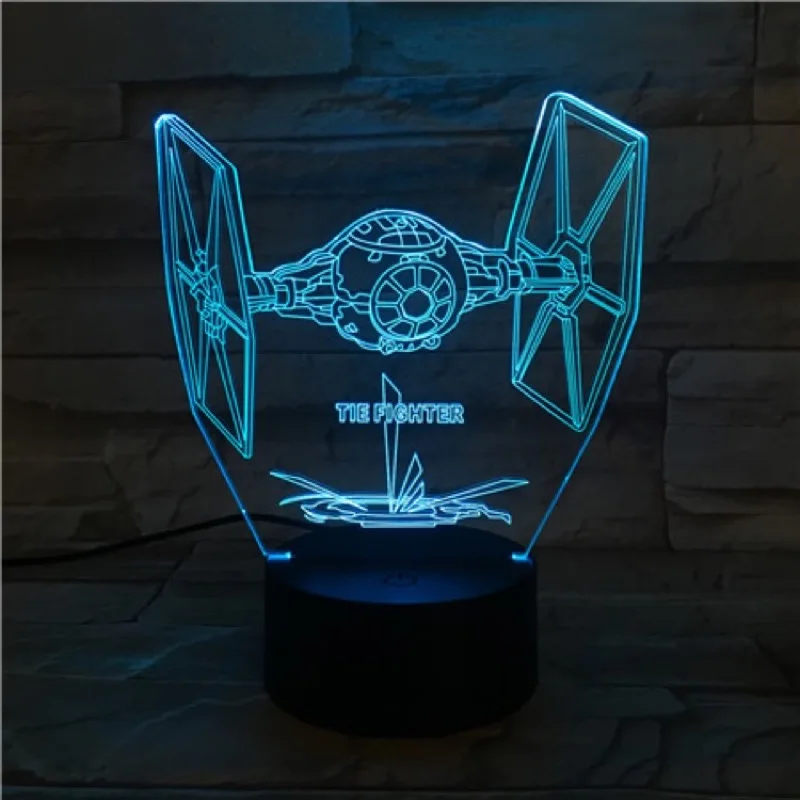 3D LED Night Light Lamp Star Wars Vehicles Tie Fighter Nightlight for Kids Bedroom Decoration Luminaria Star Ship Gift for Kids
3D LED Night Light Lamp Star Wars Vehicles Tie Fighter Nightlight for Kids Bedroom Decoration Luminaria Star Ship Gift for Kids