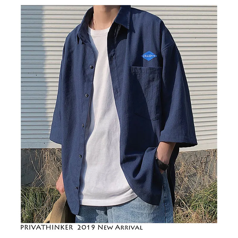 Privathinker Men Streetwear Cotton Linen Shirt 2019 Summer Hip Hop Shirt Korean Fashions Shirts Casual Male Vintage Clothing
Privathinker Men Streetwear Cotton Linen Shirt 2019 Summer Hip Hop Shirt Korean Fashions Shirts Casual Male Vintage Clothing