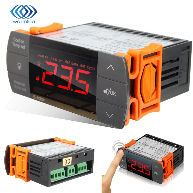 220V Touch Digital LCD Temperature Controller With Touch Button Cooling Heating Switch Thermostat Range -40~99 Degree
220V Touch Digital LCD Temperature Controller With Touch Button Cooling Heating Switch Thermostat Range -40~99 Degree