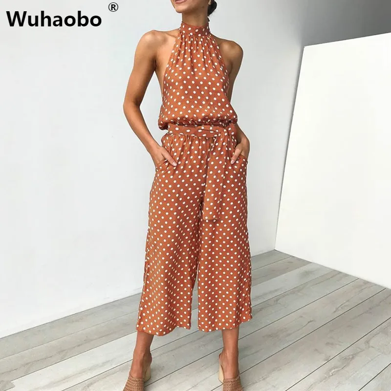 Wuhaobo Rompers Femme Jumpsuits Body O Neck Off Shoulder Casual Overalls Women's Bodysuits Polka Dot Boho Beach Sexy Jumpsuit
Wuhaobo Rompers Femme Jumpsuits Body O Neck Off Shoulder Casual Overalls Women's Bodysuits Polka Dot Boho Beach Sexy Jumpsuit