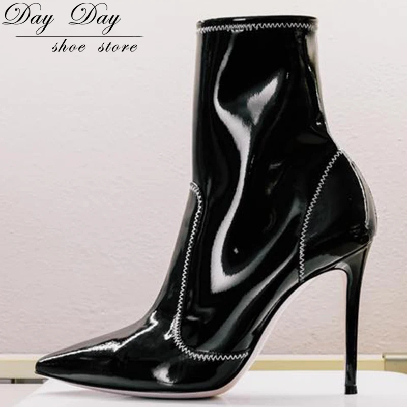 Booties Woman 2018 Pointed Toe Hollow Thin High Heel Herringbone Line Black Women's Ankle Shoes Sexy Zipper Fashion Ladies Boots
Booties Woman 2018 Pointed Toe Hollow Thin High Heel Herringbone Line Black Women's Ankle Shoes Sexy Zipper Fashion Ladies Boots
