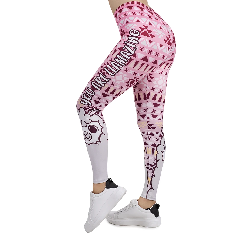 Women Legging Pink Geometric llamazing Printing Leggins Slim High Elasticity Legins Fitness Leggings Female Pants
Women Legging Pink Geometric llamazing Printing Leggins Slim High Elasticity Legins Fitness Leggings Female Pants