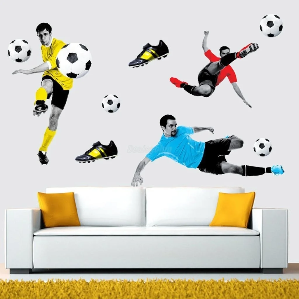 3D Футбольный Мяч Наклейка на стену футбольный мяч наклейка детская комната