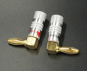 8/20pcs 4mm L Type Banana Plug Nakamichi Right Angle Speaker Adapter Cable Connector 24K Gold Plated For HiFi Musical Audio
8/20pcs 4mm L Type Banana Plug Nakamichi Right Angle Speaker Adapter Cable Connector 24K Gold Plated For HiFi Musical Audio