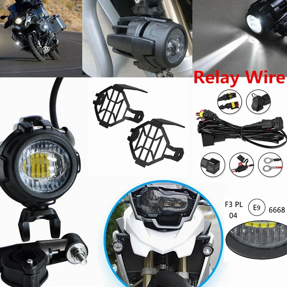 2PCS 40W LED Auxiliary Spot Driving Light + 2PCS Protective Guard + 1PC Switch Wiring for BMW Motorcycle R1200GS F800GS K1600
2PCS 40W LED Auxiliary Spot Driving Light + 2PCS Protective Guard + 1PC Switch Wiring for BMW Motorcycle R1200GS F800GS K1600