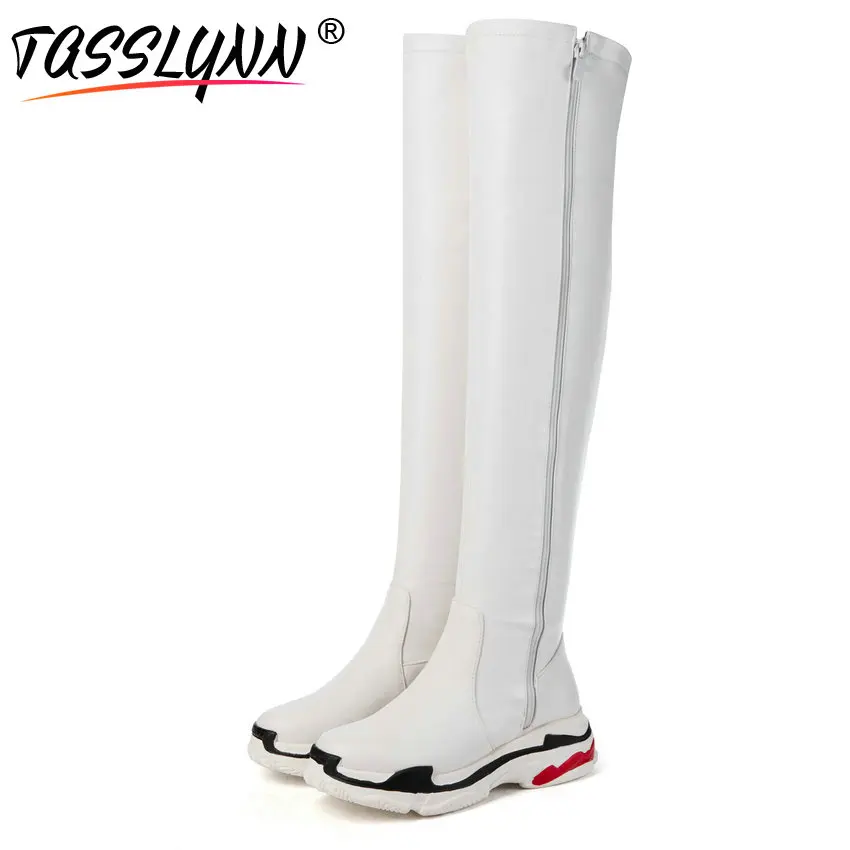 TASSLYNN 2019 Women Boots Over The Knee Boots Sock Shoes Women Sneakers Korea Round Toe Med Heels Luxury Shoes Women Size 34-43
TASSLYNN 2019 Women Boots Over The Knee Boots Sock Shoes Women Sneakers Korea Round Toe Med Heels Luxury Shoes Women Size 34-43