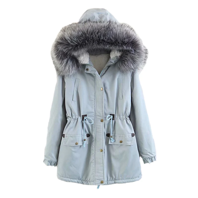 Women Parkas Winter Coats Fake Fur Collar Hooded Thick Cotton warm parka Fashion Mid Long Wadded Coat Outwear Plus Size tops
Women Parkas Winter Coats Fake Fur Collar Hooded Thick Cotton warm parka Fashion Mid Long Wadded Coat Outwear Plus Size tops