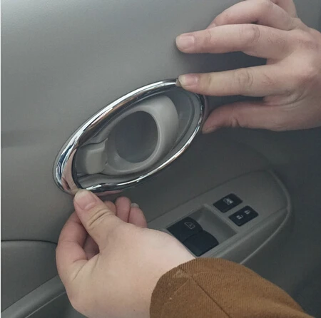 For Nissan Versa Sedan hatchback note SR 2014 2015 ABS chrome interior handle cover car accessories trim stickers
For Nissan Versa Sedan hatchback note SR 2014 2015 ABS chrome interior handle cover car accessories trim stickers
