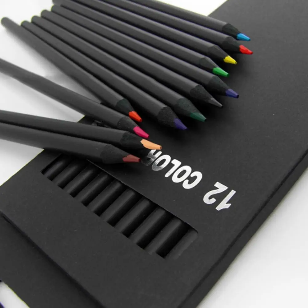 12 Pcs/Set High Quality Color Pencil Colored Pencils 12 Different Colours Kawaii School Black Wooden Pencils
12 Pcs/Set High Quality Color Pencil Colored Pencils 12 Different Colours Kawaii School Black Wooden Pencils