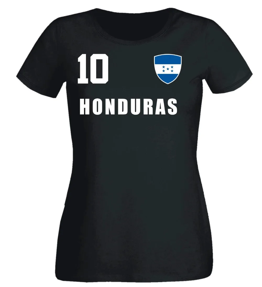 Honduras Damen T-Shirt Schwarz Trikot Team Nr All 10 Fubball Sporter Footballer Soccers women's Summer Round Neck shirt
Honduras Damen T-Shirt Schwarz Trikot Team Nr All 10 Fubball Sporter Footballer Soccers women's Summer Round Neck shirt