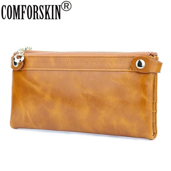 COMFORSKIN Brand Design Ladies Clutch Wallets Premium Genuine Oil Waxing Leather Middle-Long Style Multi-Card Bit Women Wallets
COMFORSKIN Brand Design Ladies Clutch Wallets Premium Genuine Oil Waxing Leather Middle-Long Style Multi-Card Bit Women Wallets