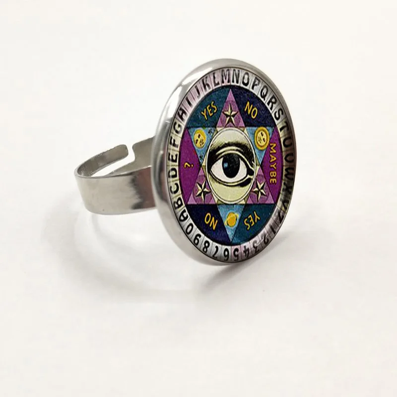 Ouija Board Ring Illuminati Psychic Palm Reader Spirit Jewelry Wisdom Eye Pentagram ring Glass Dome Choker
Ouija Board Ring Illuminati Psychic Palm Reader Spirit Jewelry Wisdom Eye Pentagram ring Glass Dome Choker