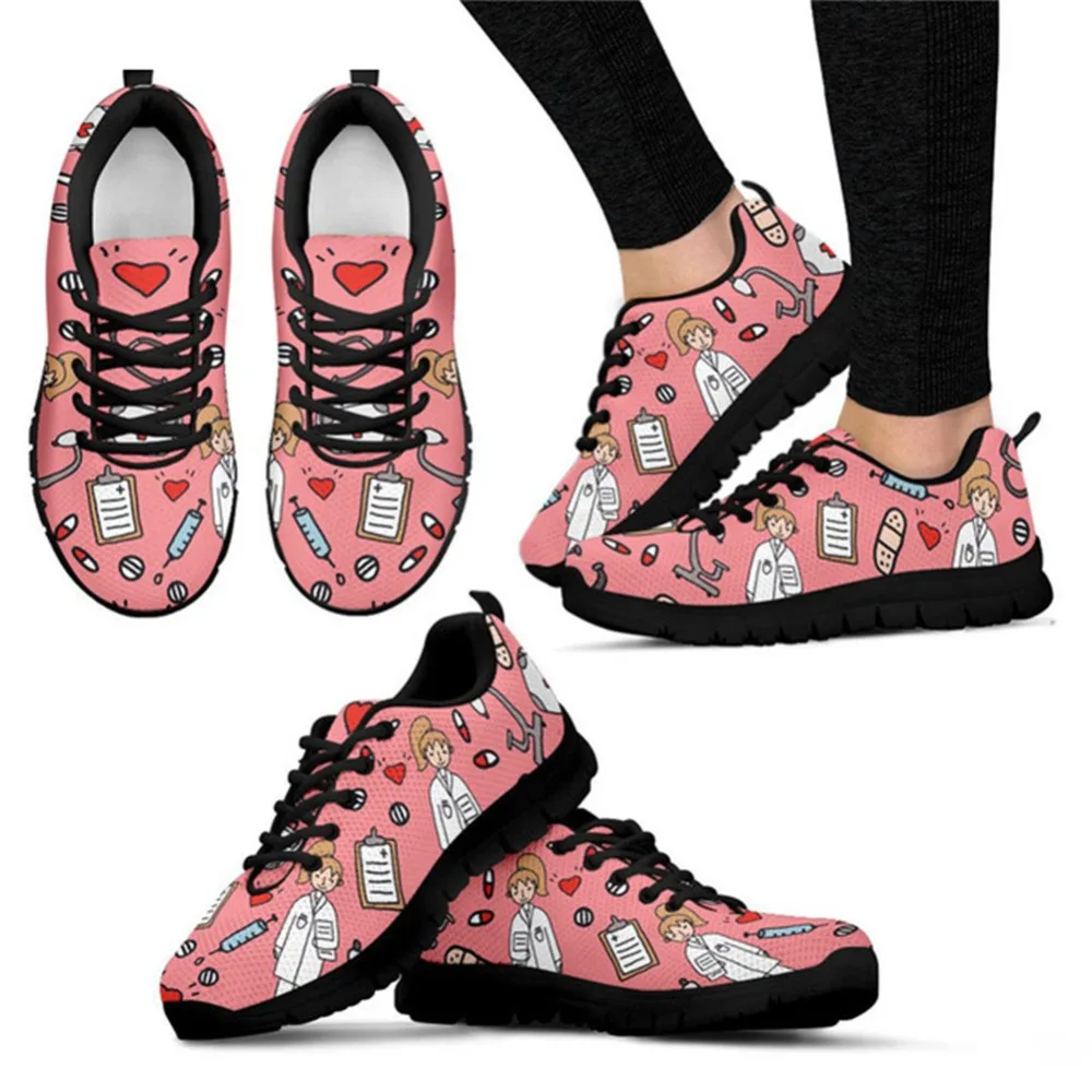 WHEREISART Pink Nursing Sneakers 2019 Women Casual Flats Cute Cartoon Doctor Nurse Pattern Lady Air Mesh Laces Up Flat Shoes
WHEREISART Pink Nursing Sneakers 2019 Women Casual Flats Cute Cartoon Doctor Nurse Pattern Lady Air Mesh Laces Up Flat Shoes