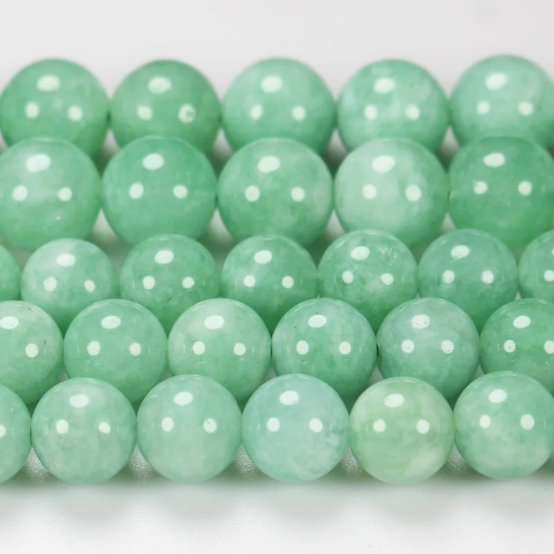 

Natural Smooth Green Jades ,Em-erald 4-14mm Round Beads 15inch ,Wholesale For DIY Jewellery Free Shipping !
